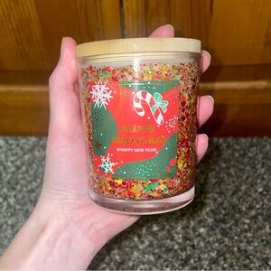 Festive Christmas Candle with Glitter-Lemon Scent